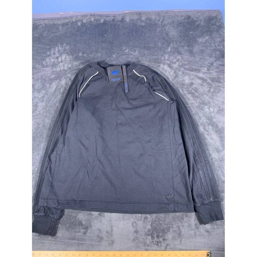 adidas Blue Version Men's Long Sleeve T-Shirt Black XL Trefoil Logo 3-Stripes